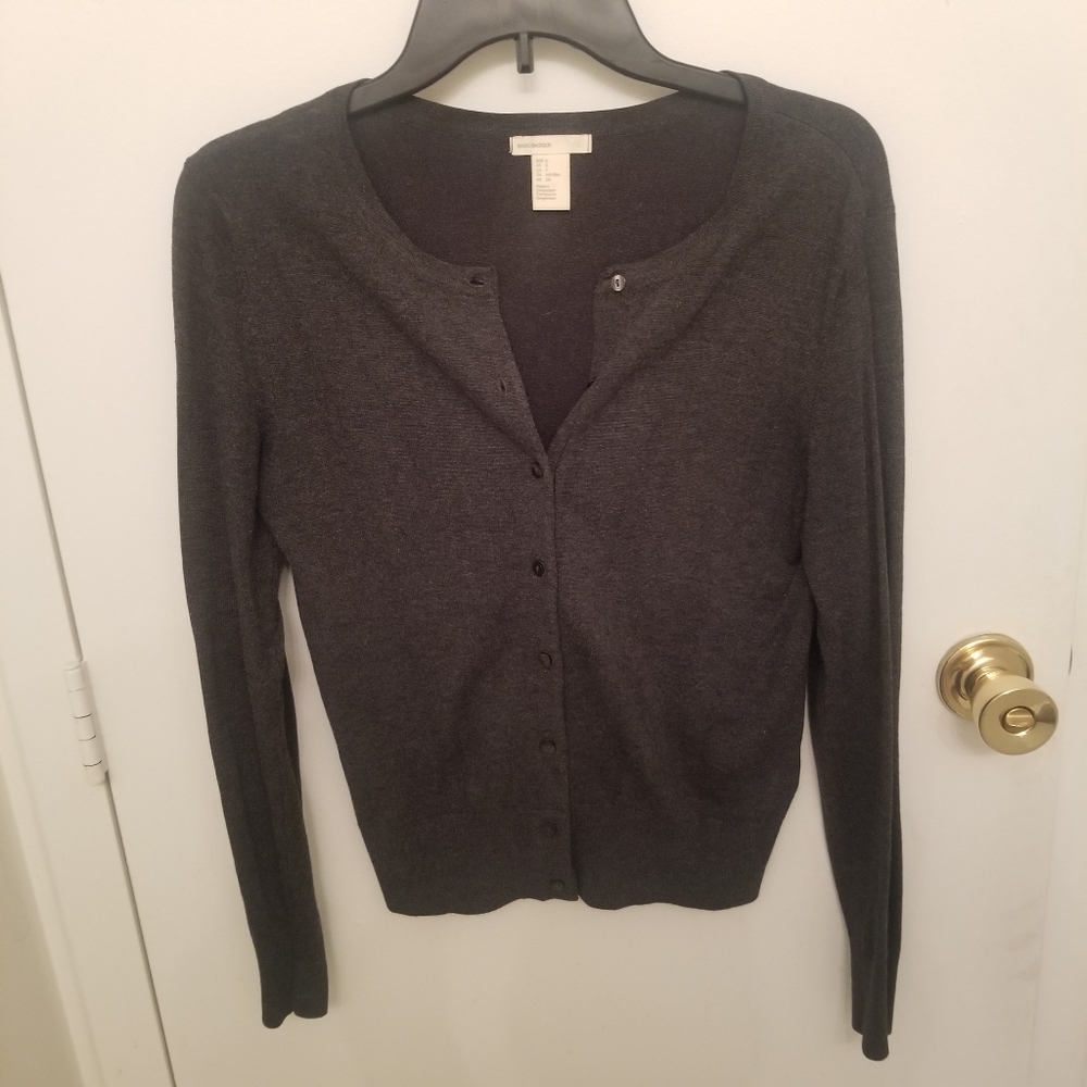 H&M Basic Dark Grey Cardigan Size Small
